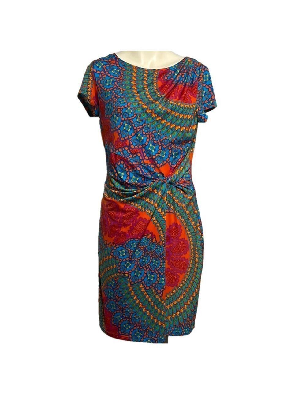 Ellen Tracy Multi Color Sheath Dress Sz 8P - Picture 2 of 14